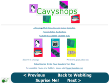 Tablet Screenshot of cavyshops.com